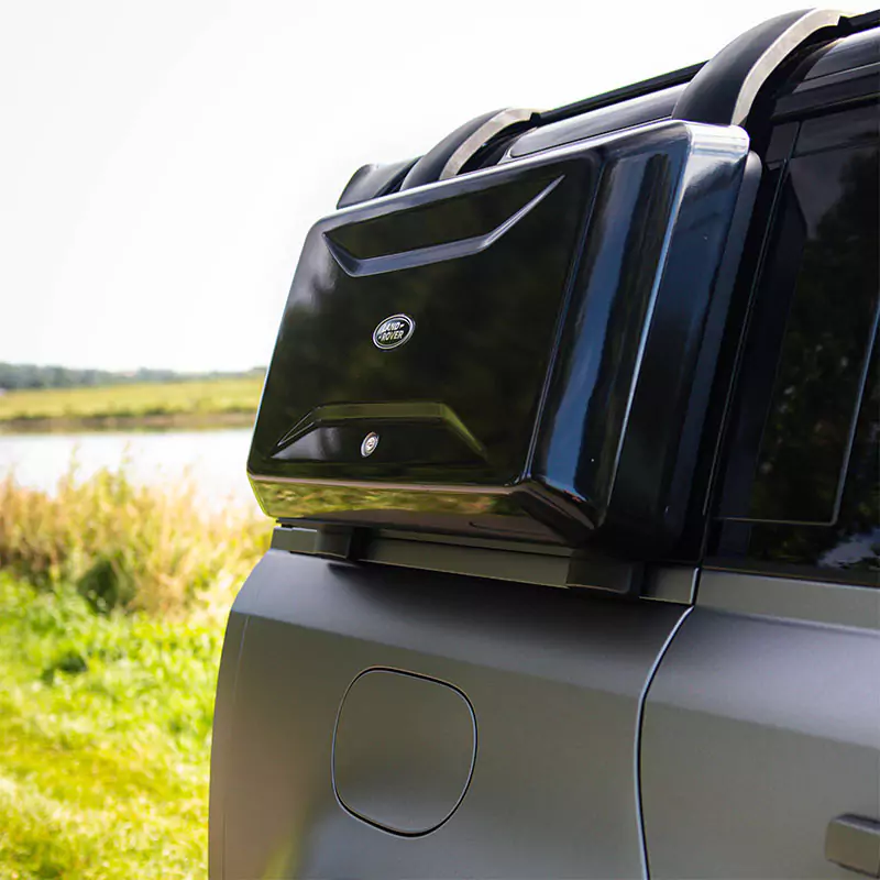 rear storage box for a land rover defender