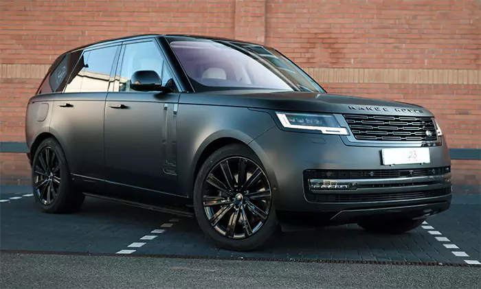 Range Rover Wrapped in Satin Black Vinyl