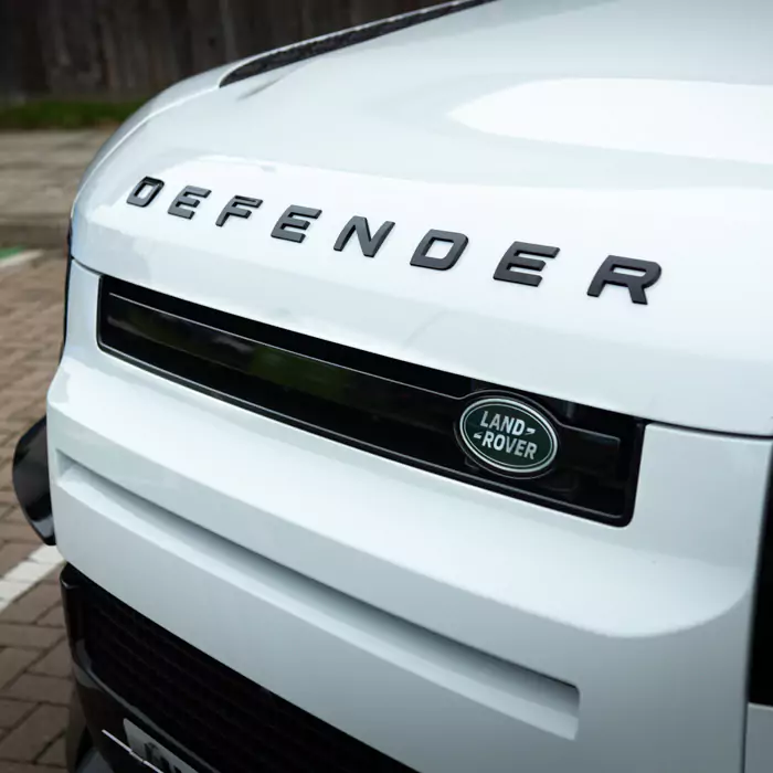 defender badging on bonnet